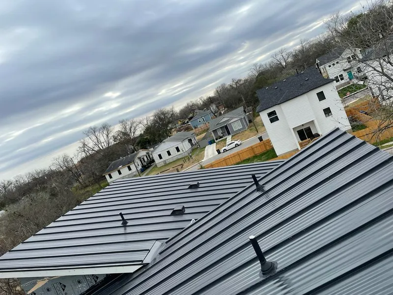 Standing seam metal roof panels with vents for Skylight Repair in Wesley Hills